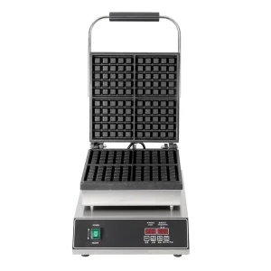 Commercial Electric Egg Waffle Maker Iron Non-Stick Coating 2.2KW 220V 30-500F Temperature Range 13KG Weight