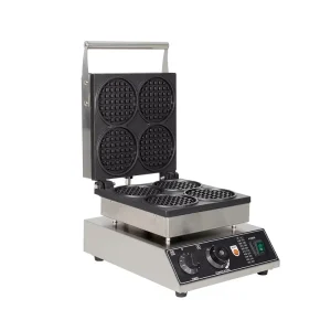 Commercial Electric Eggs Mini Waffle Maker Cake Baking 4 Grids Non Stick Coating Energy Saving 220V 1.75KW