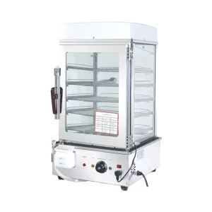 Commercial Electric Food Steamer 5 Layer Bread Bun Warmer with Mechanical Timer 1.1KW Restaurant Kitchen Equipment
