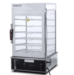 Commercial Electric Food Steamer Steamed Stuffed Bun Steam Machine Stainless Steel Food Warmer Cabinet
