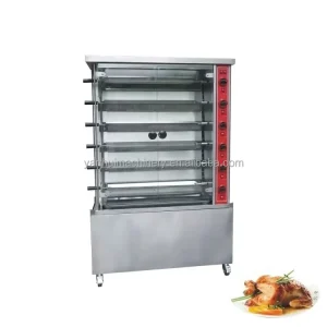 Commercial Electric Gas Arabic Chicken Roaster Meat Rotary Grill Rack Machine with Motor 380V for Restaurant