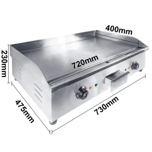 Commercial Electric Griddle Adjustable Thermostatic Control Flat Top Grill Hot Plate Counter Top Grill