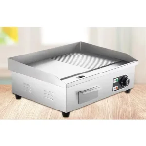 Commercial Electric Griddle Countertop Griddle Non-Stick Restaurant Teppanyaki Stainless Steel Grill Griddle
