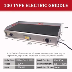 Commercial Electric Griddle Street Stall Multi-purpose Grill for Fried Rice Cold Noodles & Egg Pancakes
