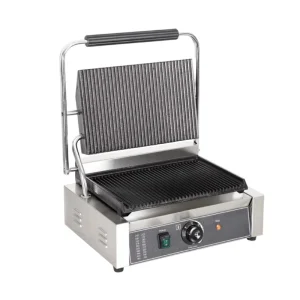 Commercial Electric Grill Griddle Panini Press Machine Whole Groove Griddle