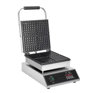 Commercial Electric Heating Large Grid Waffle Oven Non Stick Coating Fast Heating Square Grid Computer Version Bakery Snack