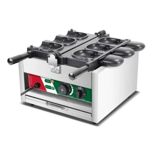Commercial Electric Hello Kitty Waffle Maker 6 Pcs Non Stick Slipper Shaped Bread Machine Stainless Steel Snack Baking Equipment