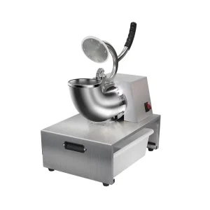 Commercial Electric Ice Crusher Stainless Steel Snow Cone Machine Home Small Business Shaved Ice Slushies Frozen Treats 300W