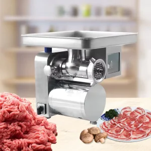 Commercial Electric Meat Cutter Machine Meat Grinder Mincer Shredded Cutting Slicing 1800W Big Motor 200kg/h Capacity