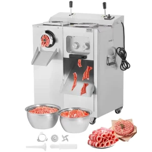 Commercial Electric Meat Grinder Slicer 14 Lbs Min Sausage Stuffer Maker