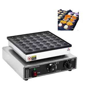 Commercial Electric Mini Dutch Pancake Maker Stainless Steel 36 Hole Waffle Pancake Maker Restaurant Manufacturing Plant