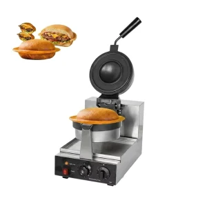 Commercial Electric Mini UFO Gelato Sandwich Maker Hamburger Bread Burger Waffle Maker Stainless Steel Touch Control