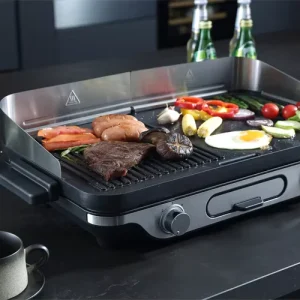 Commercial Electric Plancha Grill Griddle for Catering Electric Barbecue Plancha Grill Japanese Table Top Kebab Raclette Grill