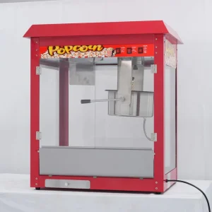Commercial Electric Popcorn Machine Red Countertop Popcorn Maker with Stainless Steel Kettle for Concession Stand Café