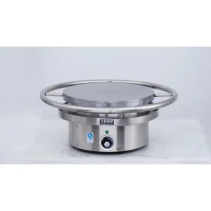 Commercial Electric Rotating Crepe Maker Adjustable Temperature Stainless Steel Pancake Griddle for Restaurant Use