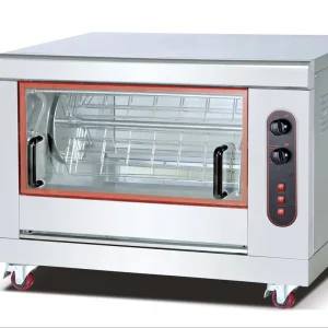 Commercial Electric Rotisserie Chicken Oven Stainless Steel Rotating Grill 4.5kW Dual Knob Control Restaurant Catering
