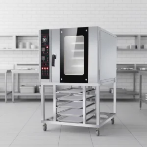 Commercial Electric Stainless Steel Bakery Oven Automatic LED Display Large Capacity 380V Convection Blast for Bread Pizza