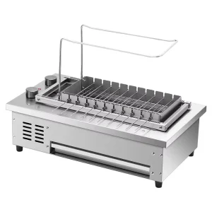 Commercial Electric Stainless Steel Built in Rotisserie BBQ Grill with Rotate Skewer for Restaurant Use