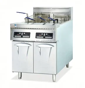 Commercial Electric Stainless Steel Deep Fryer DF 26 2A Dual Tank 6 Basket Floor Standing 6 Channel Timer 18KW 380V CE Certified