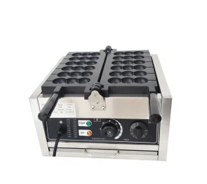 Commercial Electric Stainless Steel Non Stick Waffle Maker 6 Pcs Circular Shape Takoyaki Maker