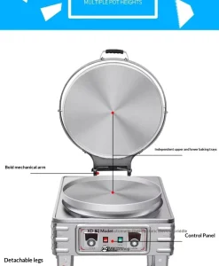 Commercial Electric Stainless Steel Pancake Crepe Maker with Automatic Temperature Control Intelligent Operation Panel