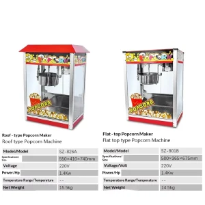 Commercial Electric Tabletop Automatic Puffed Corn Maker Spherical Butterfly Shaped 110V US Plug Popcorn Machine CT 801 180 Day