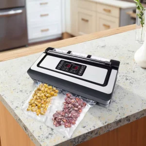 Commercial Electric Vacuum Sealer for Food Low Noise with Inflatable Function for Smooth Embossed Bags Machine