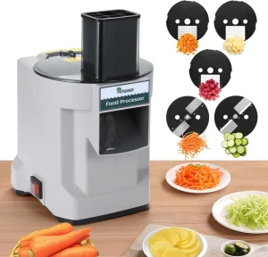 Commercial Electric Vegetable Shredder Potato Onion Slicer with Chopping Grinding Functions Food Processor