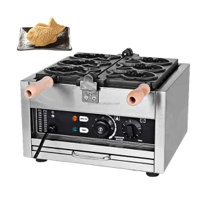 Commercial Electric Waffle Maker Nonstick 3 Piece Japanese Taiyaki Making Machine Stainless Steel Baker Coating for Snack