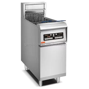 Commercial Fast Food Equipment Floorstand 1 Tank 2 Basket Electric Deep Fryer with Digital Panel