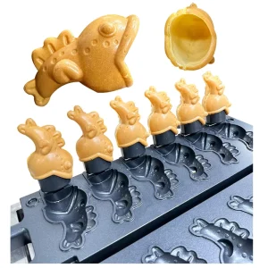 Commercial Fish Ice Cream Machine for Small Business Carved by CNC Taiyaki Waffle Fish Makers