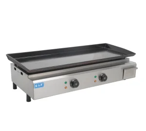 Commercial Flat Top LPG Electric Griddle Grill Cast Iron Plate Griddle Cooking Stove with Stainless Steel Body