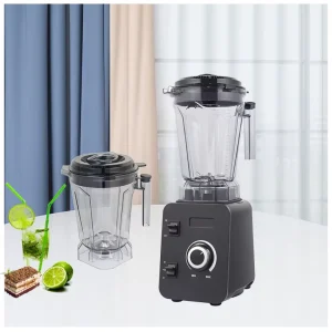 Commercial Food Blender Multi functional Electric Juicer Fruit Smoothie High Power Black Blender for Kitchen