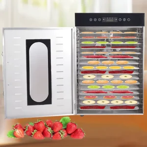 Commercial Food Dehydrator Machine Multifunctional Fruit Vegetable Meat Herb Dryer with Adjustable Temperature for Home Kitchen