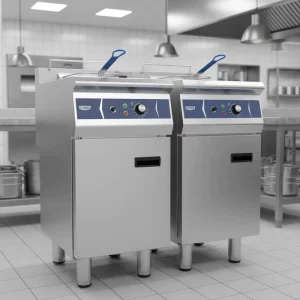 Commercial Free Standing Deep Fryer Single Tank Electric Dumpling Fryer Machine With Cabinet