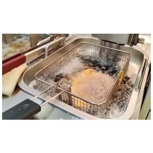 Commercial Fryer with Gas Automatic Temperature Control Counter Oil Pan Fryer