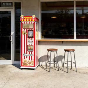 Commercial Fully Automatic 220V Popcorn Vending Machine Multi Plug Self Service Maker for Cinemas