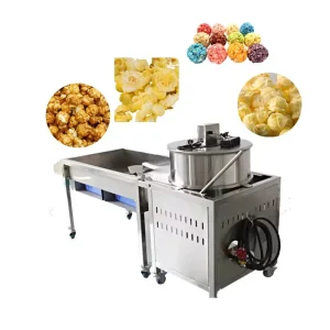 Commercial Fully Automatic Popcorn Machine Heating Manual Electric Stirring Industrial Small Production Line