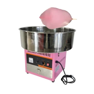 Commercial Fully Automatic Stainless Steel Cotton Candy Maker 220V New Street Vendor Wheeled Mini Electric Desktop Fancy Mobile