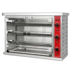 Commercial Gas Chicken Rotisserie Oven 3 Layer Infrared Heating Automatic Rotation Chicken Roaster Machine
