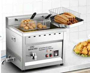 Commercial Gas Electric Deep Pressure Fryer with Water Oil Separator Automatic Stainless Steel Chicken Wings & Chips Freidoras