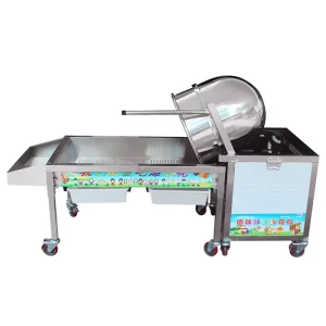 Commercial Gas Heating Automatic Popcorn Making Machine Populared Flavored Round Shape Caramel Corn Popper Maker