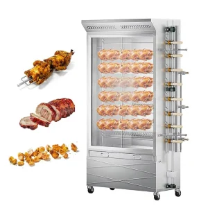 Commercial Gas Vertical Chicken Rotisserie Machine 6 8 Rods Heavy Duty Rotisserie Oven for Restaurant BBQ Catering