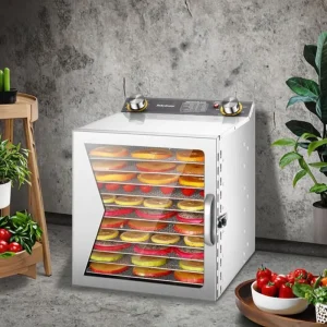 Commercial Grade 12 Tray Dehydrator with Manual Temperature Knobs