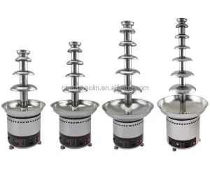 Commercial Grade Chocolate Waterfall Machine for Hotel Buffet Stainless Steel Chocolate Fountain