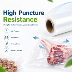 Commercial Grade Embossed Vacuum Sealer Bags with Suction Channels for Food Storage BPA Free Textured Roll Supply