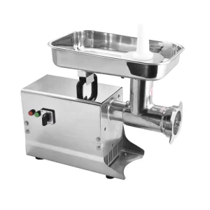 Commercial Grade Hotel Restaurant Kitchen Use High Performance Capacity Stainless Steel Electric Meat Mincer with Large Meat Pan