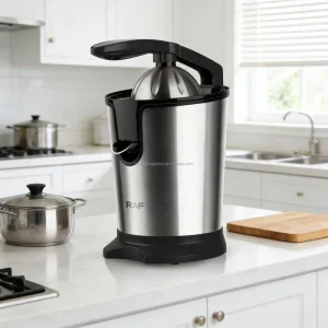 Commercial Grade Manual Juicer Machine Wide Mouth Stainless Steel 4 Blades Eco Friendly Fruits Vegetables Easy Clean Quiet