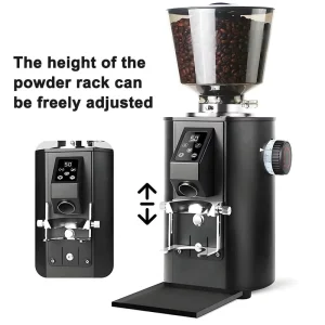 Commercial Grade Quantitative Coffee Grinder Electric Espresso Bean Grinding Machine 64MM Burr Coffee Mill for Restaurant Office