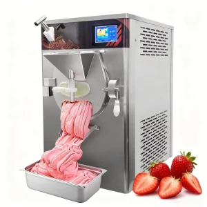 Commercial Hard Ice Cream Machine 16 20L H Automatic Batch Freezer Gelato Maker with Milk Table Top 110 240V Long Service Life